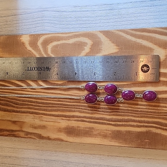 Dark Pink CE Moonstone Necklace - NWOT - Picture 6 of 8